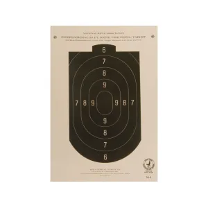 NRA Official Pistol Target TQ-8 25' Rapid Fire Paper 100PK