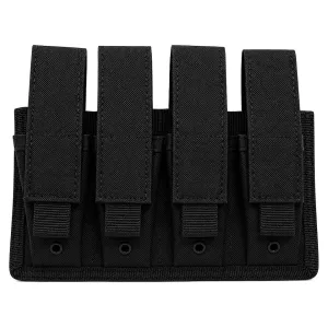 MidwayUSA MOLLE Four Pistol Magazine Pouch Black