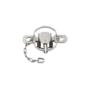 Duke #2 Offset Jaw Coil Spring Trap Steel Silver