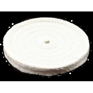 Formax 6" Diameter 1/2" Thick Spiral Sewn Cotton Buffing and Polishing Wheel for 5/8" or 1/2" Arbor Hole