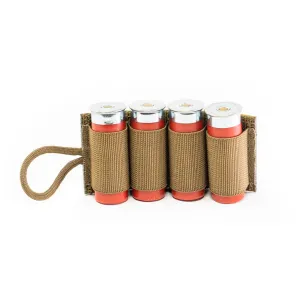 Esstac 4 Round Shotgun Card with Adhesive Hook & Loop Nylon Coyote
