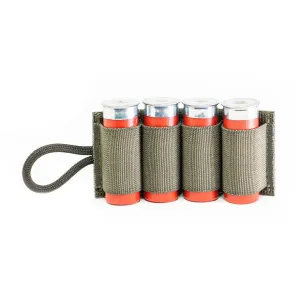Esstac 4 Round Shotgun Card with Adhesive Hook & Loop Nylon Ranger Green
