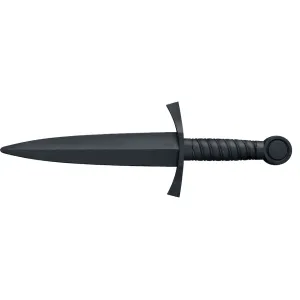 Cold Steel Medieval Training Dagger 10" Spear Point Santoprene Blade and Handle Black