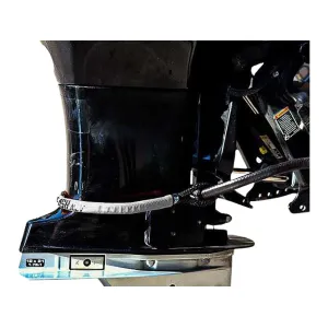 Precision Sonar The Leash Outboard Motor Safety Strap 4 Stroke Mercury Pro XS and Yamaha SHO 4 Stroke 250hp and less Silver