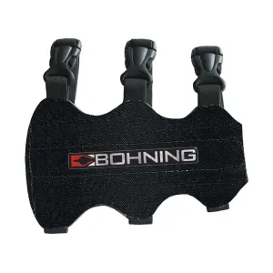 Bohning 3 Strap Archery Arm Guard 3 Strap Black