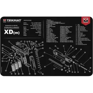 Tekmat Handgun Springfield XDM Cleaning Mat Black