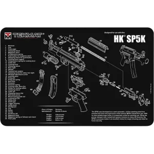 Tekmat Handgun HK SP5K Cleaning Mat Black