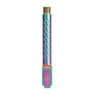 Glock 17 Gen 3-4 1/2x28" Threaded PVD Iridescent Spiral fluted Premium Series
