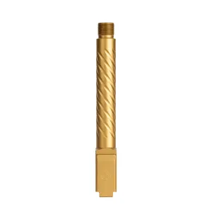 Glock 17 Gen 3-4 1/2x28" Threaded PVD Gold Spiral Fluted Premium Series
