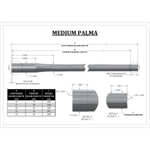 Medium Palma Profiled Blank (224 Bore)