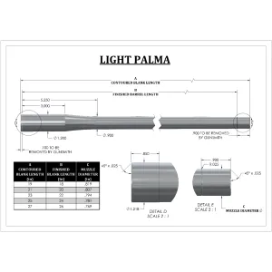 Light Palma Profiled Blank (224 Bore)