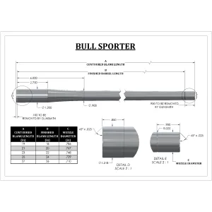 Bull Sporter Profiled Blank (224 Bore)