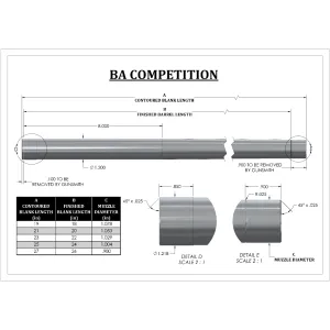 BA Competition Profiled Blank (224 Bore)