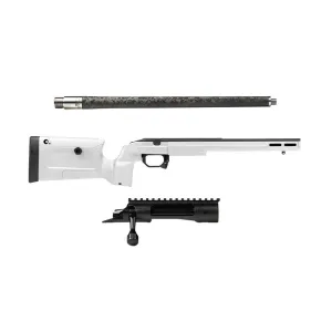 Stag Pursuit Bundle: 20" .308 Win Proof Carbon Fiber Barrel & Short Action w/ White KRG Bravo Chassis