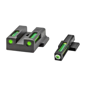 Hi Viz LightWave H3 Tritium / Litepipe Night Sight Set for Smith & Wesson M&P 9 Shield EZ Pistols
