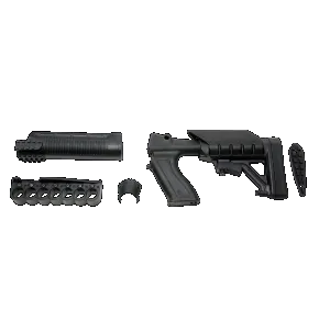 ProMag Archangel Remington Model 870 20 Gauge Polymer Tactical Pistol Grip Stock with Recoil Pad, Tri-Rail Forend and 7 Round Shell Carrier