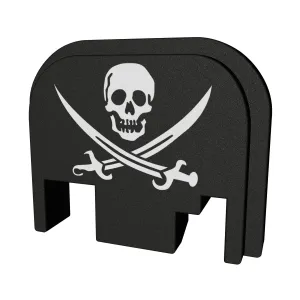 Bastion Gear Slide Back Plate for Glock Pistols - Pirate Swords