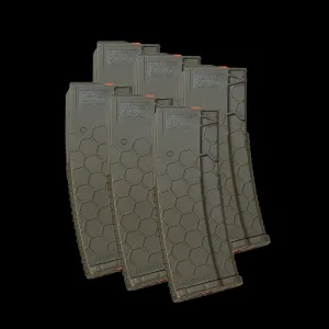 6 Pack of Hexmag Series 2 AR-15 .223 / 5.56 10/30-Round Polymer Magazines - ODG