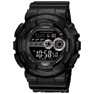 G-Shock Digital GD100-1B Wristwatch - Black