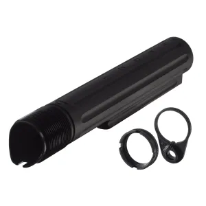 Primary Weapons Systems AR-15 Ratchet Lock Castle Nut / End Plate Set with Enhanced Buffer Tube