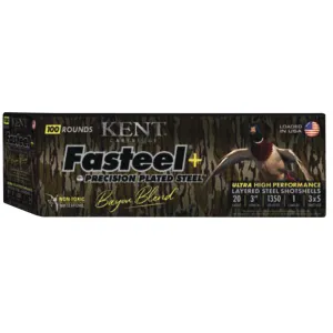 Kent Cartridge Fasteel+ Bayou Blend 3" 20 Gauge Ammo 1oz #3 and #5 Shot 100 Shells