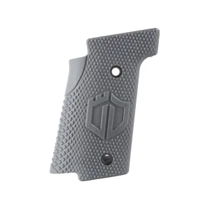 Walther Q5 SF Checkered G10 Thin Grips - GRAY