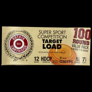 Estate Cartridge Company Super Sport Competition Target 2.75" 12 Gauge Ammo 1 1/8oz #7.5 Shot 200 Shells