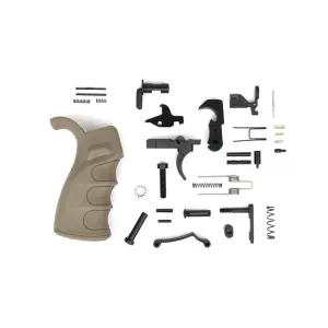 TacFire USA Made AR-15 Lower Parts Kit w/ Enhanced Pistol Grip - Tan