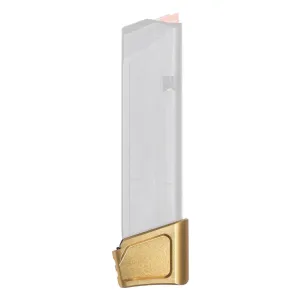 Tyrant Designs +4/5 Magazine Extension for Glock 17, 22, 34, 35, 19X, 45 Pistols - Gold