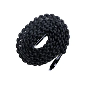 Dark Energy Lightning to USB-C Paracord Cable - Black