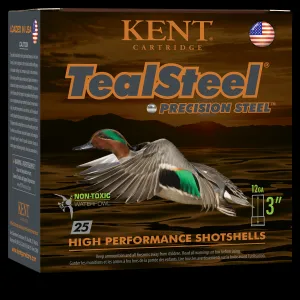 Kent Cartridge TealSteel 3" 12 Gauge Ammo 1 1/4oz #5 Shot 25 Shells