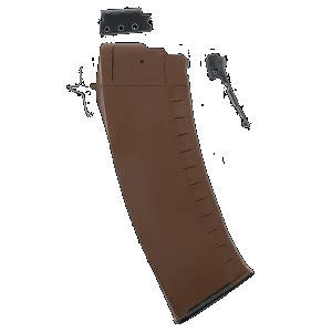 Bulgarian AK-74 5.45x39mm 30-Round Reinforced Steel Lug Polymer Magazine - Brown