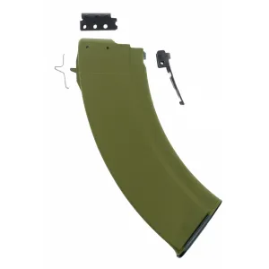Bulgarian AK-47 7.62x39mm 30-Round Reinforced Steel Lug Polymer Magazine - Green
