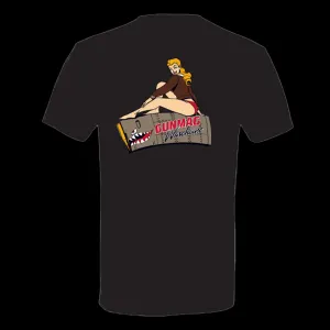 GunMag Pin-Up Short Sleeve T-Shirt - Black w/ RED Logo - S