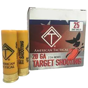 ATI Target Load 2 3/4" 20 Gauge Ammo 7/8oz #9 Shot 25 Shells