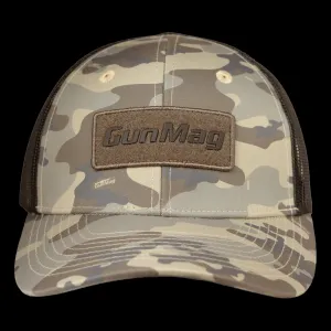 GunMag Logo Range Snapback Hat - Vintage Camo with Black Logo