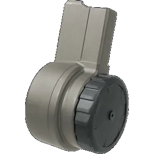 Warrior Systems AR-15 .223 / 5.56 10-Round Drum Magazine - Tungsten Grey