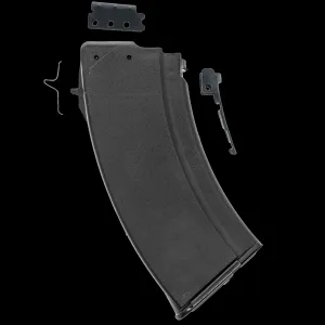 Bulgarian AK-47 7.62x39mm 20-Round Reinforced Steel Lug Polymer Tanker Magazine - Black