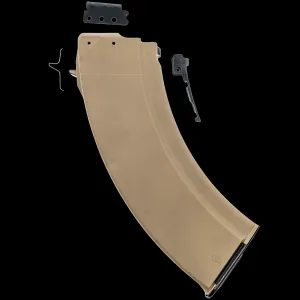 Bulgarian AK-47 7.62x39mm 30-Round Reinforced Steel Lug Polymer Magazine - TAN
