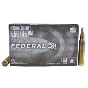 Federal Tactical Bonded 5.56 NATO Ammo 64gr SP 20 Rounds