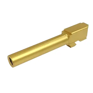 DMA Inc. Crowned Match Barrel for Gen 1-4 Glock 17 Pistols - Gold TiN