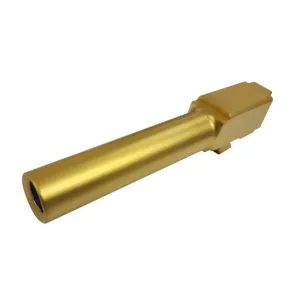 DMA Inc. Crowned Match Barrel for Gen 1-5 Glock 19 Pistols - Gold TiN