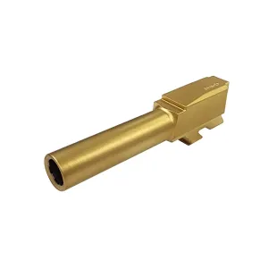 DMA Inc. Crowned Match Barrel for Glock 43 Pistols - Gold TiN