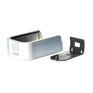 Mec-Gar +2 Aluminum Extended Base Pad for Mags w/ Metal Floorplate - Gray
