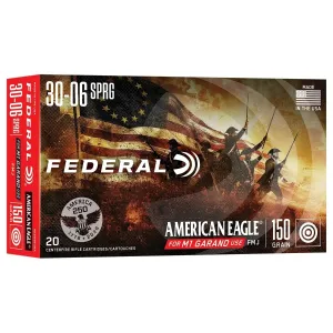 Federal USA Anniversary .30-06 Springfield Ammo 150gr FMJ 20 Rounds