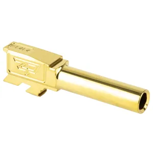 Zaffiri Precision Barrel for Glock 43X Pistols - Gold TiN - 1/2x28