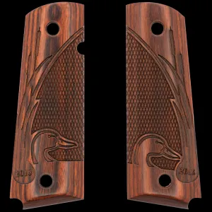 Kimber 2013 Ducks Unlimited Checkered Rosewoood Grips for Full Sized 1911 Pistols
