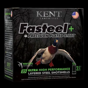 Kent Cartridge Fasteel+ 3.5" 12 Gauge Ammo 1 1/2oz BB and #2 Shot 25 Shells