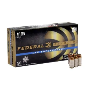 Federal Premium LE Tactical HST .40 S&W Ammo 180gr JHP 50 Rounds