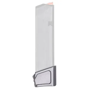 Tyrant Designs +4/5 Magazine Extension for Glock 17, 22, 34, 35, 19X, 45 Pistols - Gray